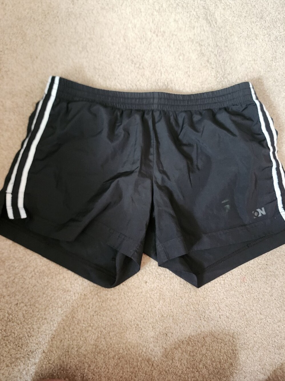 Old Navy Black Athletic Shorts with White Logo Print